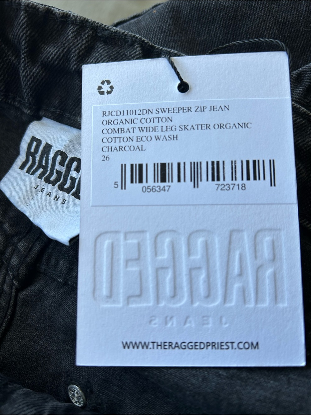 Ragged Priest sweeper Zip Jean Combat Wide Leg  Skater Jeans - 26” - NEW! - Picture 10 of 10